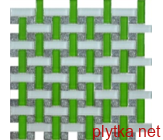 1081 Мозаика плетенка зеленая хром 300x300x0