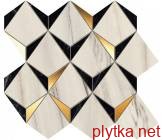 Керамическая плитка Мозаика 9MDB MARVEL DREAM DIAMONDS BIANCO-BLACK MOSAICO 32,9x35,8 светло-серый 329x358x0