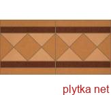 Керамическая плитка CEN.BASILDON NATURAL фриз, 158х316 оранжевый 316x158x8 матовая