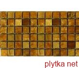 Керамічна плитка Мозаїка T-MOS M084  GOLD TRAVERTIN помаранчевий 15x15x10