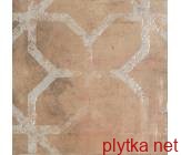 Керамогранит Плитка 13,8*13,8 Amazonia Ethnic Cotto коричневый 138x138x0 рельефная глазурованная  структурированная