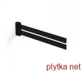 2138008E-BP SLIM black Тримач для рушника поворотний 43 см., чорний матовий