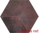 Керамічна плитка Керамограніт Плитка 19,8*22,8 Kingsbury Grana бордово-червоний 198x228x0 рельєфна полірована глазурована