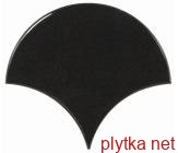 Керамічна плитка Scale Fan Black чорний 106x120x0 глянцева
