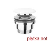 Клапан Клік-Клак для сифона з керамічною кришкою білий (PLCE)