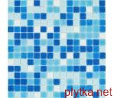 Мозаика R-MOS B1131323335 микс голубой-5 на сетке 20x20 327x327x4