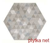 Керамічна плитка Urban Hexagon Forest Silver 23615 сірий 292x254x0 матова