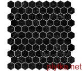 Керамическая плитка Мозаика Supreme Marquina Hex 315х315 черный 315x315x0 матовая