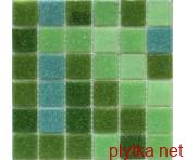 Керамічна плитка Мозаїка R-MOS B4041424647 микс зелен-5 зелений 321x321x6