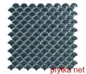 Керамическая плитка Мозаика Мозайка 36*29 Dimension Navy Br 6008E голубой 360x290x0 глянцевая рельефная