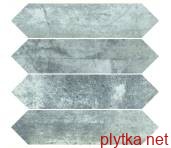 Керамічна плитка Oxydum Decoro Silver (Tozz. Losanga 7,5*30) сірий 75x300x0 полірована