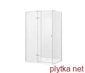 Кабина квадратная PIXA 120x90x195 левая: стекло прозрачное, профиль хромированный