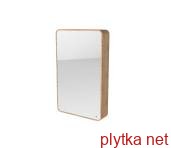 NATURE Зеркальный шкаф с ящиком из натурального дубового шпона 80х50: боковое открывание (100232824)