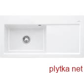 SUBWAY 60 XL Кухонна мийка 100x51 см чаша ліворуч, з pop-up system, без отвору під змішувач (671802R1) White Alpine CeramicPlus