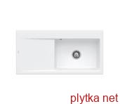 SUBWAY STYLE 60 FLAT Кухонная мойка 980x490 монтаж в уровень со столешницей без отверстия под смеситель (33611FR1) White Alpine CeramicPlus