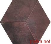 Керамическая плитка Керамогранит Плитка 19,8*22,8 Kingsbury Grana бордово-красный 198x228x0 рельефная полированная глазурованная 
