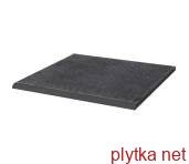 Керамічна плитка Клінкерна плитка BAZALTO GRAFIT 30х30 (сходинка рифлена проста структурна) 0x0x0