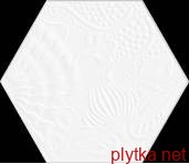 Керамогранит Керамическая плитка GAUDI LUX WHITE 22x25 (шестигранник) (плитка для пола и стен) 0x0x0