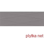 Керамическая плитка DARK GREY LINES STRUCTURE GLOSSY 25х75 (плитка настенная) 0x0x0