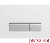 Кнопка змиву Sigma 40 з системою видалення запаху, пластикова біла /матовий алюміній (115.600.KQ.1)