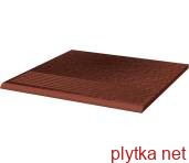 Керамическая плитка Плитка Клинкер CLOUD ROSA DURO 30х30 (рифленая простая структурная ступенька) 0x0x0