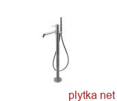 ROUND Смеситель напольный для ванны/душа со шлангом 150 см и ручным душем, хром (100209423)