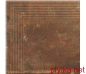 Плитка Клинкер Керамическая плитка Ступенька угловая Piatto Red 30x30x0,9 код 7566 Cerrad 0x0x0
