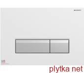 Кнопка змиву Sigma 40 із системою видалення запаху: скло біле/матовий алюміній (115.600.SI.1)