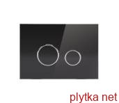 Qtap Nest Кнопка круглая 175х245х4 мм Glass Black