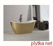 Ванна акриловая VIYA GLAM, цвет золотой ретро 160х70 с сифоном клик-клак