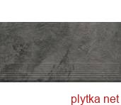 Керамічна плитка Клінкерна плитка ARDIS DARK STOPNICA PROSTA STRUKTURA MAT 30х60 (сходинка) 0x0x0