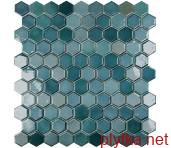 Керамическая плитка Мозаика 31,5*31,5 Lux Green Hex 6003H 0x0x0