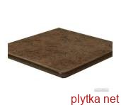 Керамічна плитка Клінкерна плитка CARTABON FIOR. VULCANO східці, 335х335 темний 335x335x8 матова