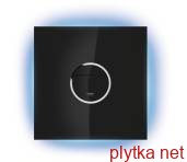 Кнопка смыва Veris Light с LED черная с подсветкой, бесконтактный смыв (38915KS0)