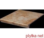 Керамічна плитка Клінкерна плитка ILARIO OCHRA 30х33 (сходинка з капіносом) 0x0x0