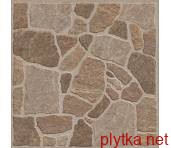 Керамограніт Керамічна плитка 2F7830 CORTILE 40х40 (плитка для підлоги і стін матова коричнева рельєфна) 0x0x0