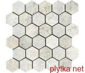 Керамогранит Керамическая плитка Мозаика JUNGLE STONE BONE NAT RET 28х29 (шестигранник) M303 (154313)(плитка для пола и стен) 0x0x0