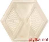 Керамическая плитка ILLUSION BEIGE HEKSAGON STRUKTURA ŚCIANA POŁYSK 19.8х17.1 (плитка настенная) 0x0x0