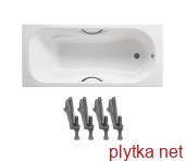 set: malibu bathtub 150 * 75cm, with handles + legs