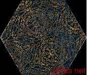 Керамическая плитка URBAN COLOURS BLUE INSERTO SZKLANE HEKSAGON A 19.8х17.1 (плитка настенная, декор) 0x0x0