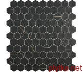 Керамічна плитка Мозаїка Supreme Sahara Hex 315х315 чорний 315x315x0 матова