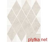 Керамограніт Керамічна плитка Мозаїка AFTERNOON SILVER MOZAIKA PRASOWANA ROMB PILLOW 20.6х23.7 (мозаїка) 0x0x0