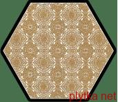Керамограніт Керамічна плитка SHINY LINES GOLD HEKSAGON INSERTO E 19.8X17.1 (декор для стін та підлоги) 0x0x0