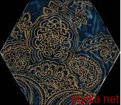 Керамическая плитка URBAN COLOURS BLUE INSERTO SZKLANE HEKSAGON B 19.8х17.1 (плитка настенная, декор) 0x0x0