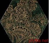Керамічна плитка URBAN COLOURS GREEN INSERTO SZKLANE HEKSAGON B 19.8х17.1 (плитка настінна, декор) 0x0x0