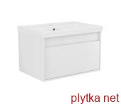 LABE комплект мебели 65см, белый: тумба подвесная, 1 ящик + умывальник накладной арт i110301