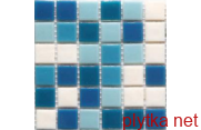 Мозаика R-MOS WA1131323335 микс св-гол (на сетке), 327x327x4 голубой матовая