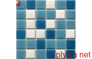 Мозаика R-MOS А11/33/32 AVERAGE (на бумаге) , 327x327x4 голубой матовая