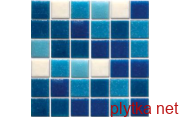Мозаика R-MOS B1131323335  микс голубой-5 (на бумаге)* 321x321x4 матовая