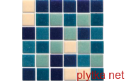Мозаика R-MOS B113132333537 микс голубой-6 (на бумаге), 321x321x4 321x321x0 матовая